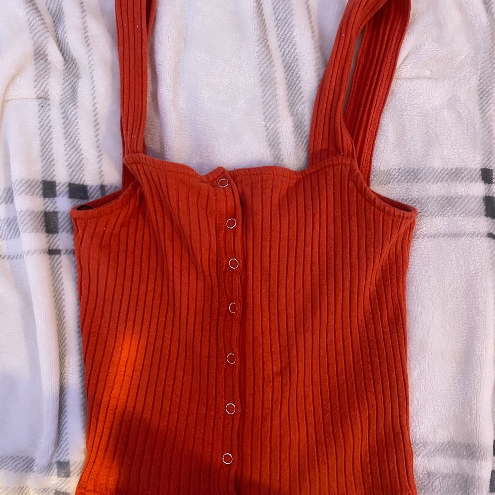 Forever21 cropped orange tank top
